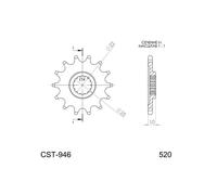 SGR PIGNONE R AC P520-D15 MV AGUSTA F4 RR 1000 10/12