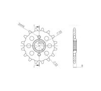 SGR PIGNONE S AC P520-D13 HONDA CR 125 R 87-07