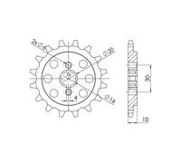 Pignone Supersprox Cagiva 520 X 14 Moto Motor Ricambi Ciclomotore Accessori