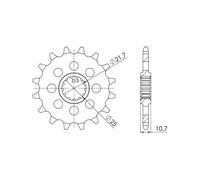 SGR PIGNONE S+2 AC P520-D16 YAMAHA XJ6 F DIVERSION/ABS 600 10/11