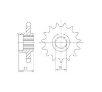 Esjot 32127 520 Standard Front Sprocket Argento 17t