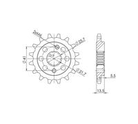 SGR PIGNONE S+2 AC P525-D15 HONDA XL V TRANSALP ABS 700 08/13