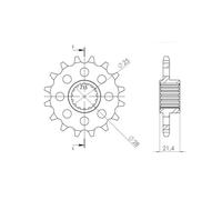 Supersprox Aprilia 525x17 Cst2150x17 Front Sprocket Argento 17t