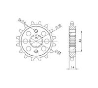SGR PIGNONE S AC P525-D17 HONDA VT S 750 10-11