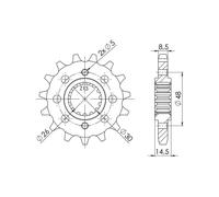SGR PIGNONE S+2 AC P530-D18 HONDA CB 1100 13/13