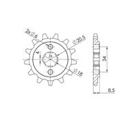 SGR PIGNONE S AC P520-D14 XROAD STINGER 250 03/04