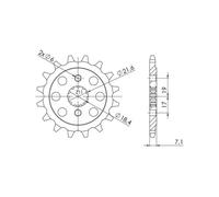 SGR PIGNONE S+2 AC P520-D14 HONDA CBR R ABS/250 11/14