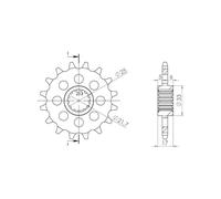 SGR PIGNONE S AC P520-D15 HONDA CB FA ABS 500 16-18