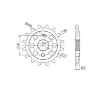 SGR PIGNONE S+2 AC P520-D15 HONDA TRX EX SPORTRAX 400 99/03