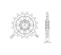 Supersprox Husaberg 520x15 Cst823x15 Front Sprocket Argento 15t