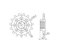 SGR PIGNONE S+2 AC P520-D15 KAWASAKI Z E ABS 800 13/16