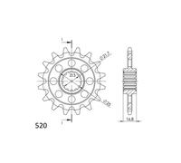 SGR PIGNONE S AC P520-D16 HONDA CTX ABS/DCT 700 14/16