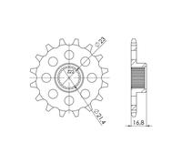 SGR PIGNONE S+2 AC P520-D16 YAMAHA XJ S DIVERSION 600 98-03