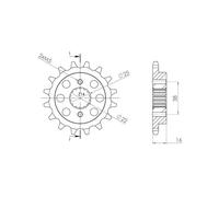 SGR PIGNONE S+2 AC P525-D15 DUCATI SPORTCLASSIC SINGLE-SE 1000 06/07