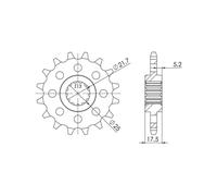 SGR PIGNONE S AC P525-D15 HONDA CB 500 94/03