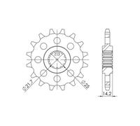 SGR PIGNONE S+2 AC P525-D15 KAWASAKI ZR C/D ZEPHYR 750 95/99