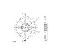 SGR PIGNONE S AC P525-D17 SUZUKI GSX-R 1000/R 17/21