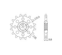 SGR PIGNONE S AC P525-D17 YAMAHA TDM 850 96/98