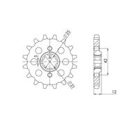Supersprox Yamaha 530x16 Cst571x16 Front Sprocket Oro 16t