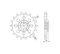 SGR PIGNONE S AC P530-D17 KAWASAKI ZRX S 1200 01/04