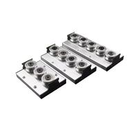 SGR10/15/20 - Cursore a rullo integrato a doppio asse 3/4/5 ruote con o senza blocco, parti CNC 1 pezzo (SGB10,3 wheel-lock)