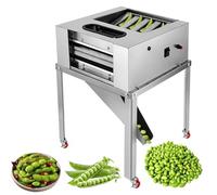 Sgranatrice per Piselli, Sbucciatrice per Fagioli Completamente Automatica, Sbucciatrice Domestica, Distanza dei Rulli Regolabile, Efficienza di Sgranatura 50 kg/Ora, Adatta per Piselli/soia/Fagioli/
