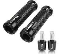 SGRYGSAEA 7/8" Motociclo Manopole per Y&AMAHA TMAX500 T-Max TMAX 500 Accessori per Moto Manopole per Manubrio da 22 Mm Manopole Antiscivolo Tappo Terminale per Impugnatura Manubrio(Black Sets)