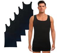 SGS Confezione da 5 Canottiere Uomo Cotone Extra Lungo +12cm - Magliette Intime o Canotte Sportive - Canotta Uomo a Costine S-6XL