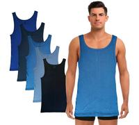 SGS Confezione da 5 Canottiere Uomo Cotone Extra Lungo +12cm - Magliette Intime o Canotte Sportive - Canotta Uomo a Costine S-6XL