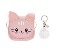 SGSCFG 1 Simpatico Gatto -Borsa Per Body E 1 Ciondolo Di Peluche Di Coniglio, Tasca Per Bambini Per Bambini, Una Tasca Per Ragazze, Cartoni Animati.
