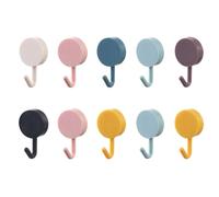 SGSCFG 10 Pezzi di Ganci di Plastica Colorati, Ganci Autoadesivi, Ganci Semplici Creativi, Strumenti di Archiviazione degli Articoli E Accessori.
