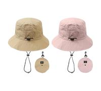 SGSCFG 2 Pezzi Di Cappello Da Pescatori Da Donna, Cappello Da Sole Pieghevole, Cappello Da Pesca Impermeabile, Semplice Cappello Da Sole, Attrezzatura Esterna.