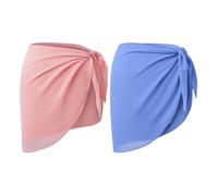 SGSCFG 2 Pezzi Scialgola In Chiffon, Camicetta Da Spiaggia Per Donne, Gonna Avvolgente Per Il Costume Da Bagno, Accessori Per Abbigliamento Da Bagno.