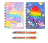 SGSCFG 2 Taccuini E 2 Penna A Sfera A Sei Colori, Diario Segreto della Ragazza, Diario Dolce, Taccuino per Ragazze, Diario di Colore, Regalo di Compleanno per Ragazze.