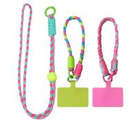 SGSCFG 3 Pezzi di Cordini Intrecciati Colorati, Semplici Catene Sospese per Telefoni Cellulari, Trailer di Portachiavi E Accessori per La Decorazione del Telefono Cellulare.