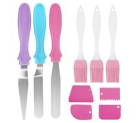 SGSCFG 3 Pezzi di Spatola di Torta, 4 Pezzi di Scarto Rosa, 3 Pezzi di Silicone