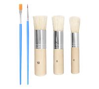 SGSCFG 3 Pezzi Testa Rotonda E 2 Pennelli, Vernice Ad Olio per Bambini, Penna per Rivestimento, Colore della Testa Piatta, Strumento Artificiale.