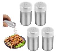 SGSCFG 4 Bottiglie di Spezie con Buchi, Shaker di Sale per Bagagli A Mano, Bottiglia di Pepe, Bottiglia di Spezia da Viaggio, Vetro Mini-Sale, Bottiglia di Spezie.