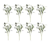 SGSCFG 8 Pezzi di Ramo D'Ulivo Simulato, Piante Verdi Artificiali, Decorazioni per La Casa, Decorazioni per Feste.