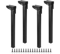 SGSKEIEY Patas de mesa plegables de hierro de 90°,Patas de Mesa Plegables de Horquilla, patas de soporte de muebles de metal,mesitas de Noche y Patas de Ordenador portátil-Negro (70cm,4 PCS)