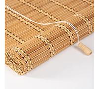 SGSKEIEY Tende a Rullo in bambù Naturale,Tende a Pacchetto,Tenda a Rullo in bambù per Esterni,Tende a Lamella Naturale tessute a Mano, per Balcone Portico Patio Home (110 * 180cm/43 * 71in)