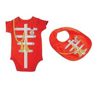 Sgt Pepper Bodysuit and Bib Set-Red-6-12m