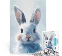 Sguardo della lepre invernale puzzle 1000 pezzi per adulti Allena il tuo cervello e le tue mani Ogni pezzo è unico - Gioco divertente e stimolante per tutta la famiglia 38x26cm