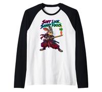 Sguardo Dolce Massima Mira Samurai Coniglio Guerriero Maglia con Maniche Raglan