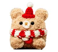 SGVAHY Custodia pelosa per AirPods 4, divertente e carina 3D, design a forma di orsetto in peluche con scialli, morbida e calda, con portachiavi, custodia protettiva anti-caduta per donne e ragazze