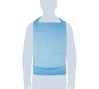 SGWEB professional Bavaglio per anziani 100 Pezzi, Bavagli Monouso impermeabili con tasca Raccoglicibo, Bavaglini usa e getta Adulti in cellulosa e Polietilene, Azzurri 64 x 37 cm