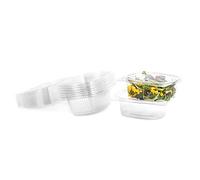 SGWEB professional CONTITAL Vaschette Ovali 375 cc in PET Monouso per Alimenti con Coperchio, 100 Pezzi Modello B02