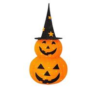 SGYEPOCFQ Halloween Decor, Lanterna di Zucca di Halloween con luci a Batteria, novità con Cappello a Stella for Decorazioni Natalizie da Interno, Esterno e Cortile(Five-Star Pumpkin)
