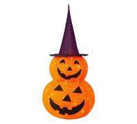 SGYEPOCFQ Halloween Decor, Zucca di Halloween con luci e Cappello a Stella, Decorazioni Pieghevoli for Interni ed Esterni, Decorazioni for Le Feste in Giardino(Purple Hat Pumpkin)