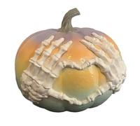 SGYEPOCFQ Halloween Decorations, Decorazione for scrivania, Stile Gotico, Statua in Resina Decorativa, Teschio Rosa, Zucca, Intaglio a Mano, Halloween, Dopamina